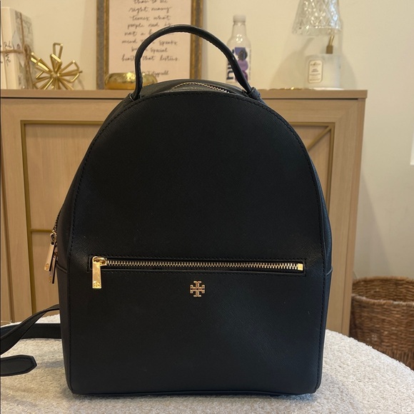 Tory Burch Handbags - Tory Burch Black Backpack with Gold Accents